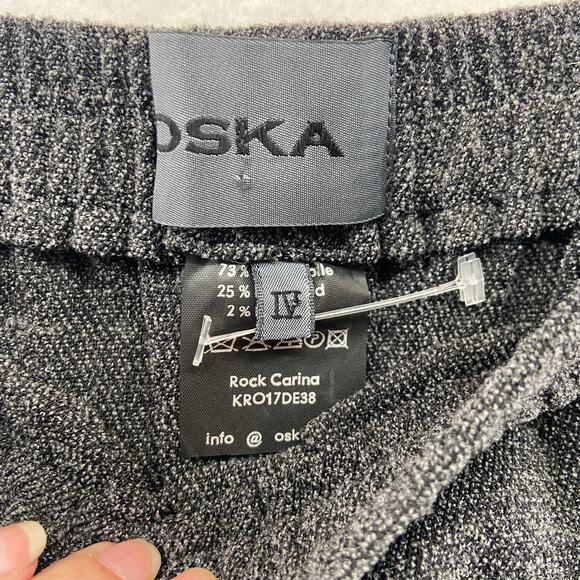 Oska Gray Wool Blend Midi Skirt Size IV US Size 12 / 14 - Picture 2 of 6